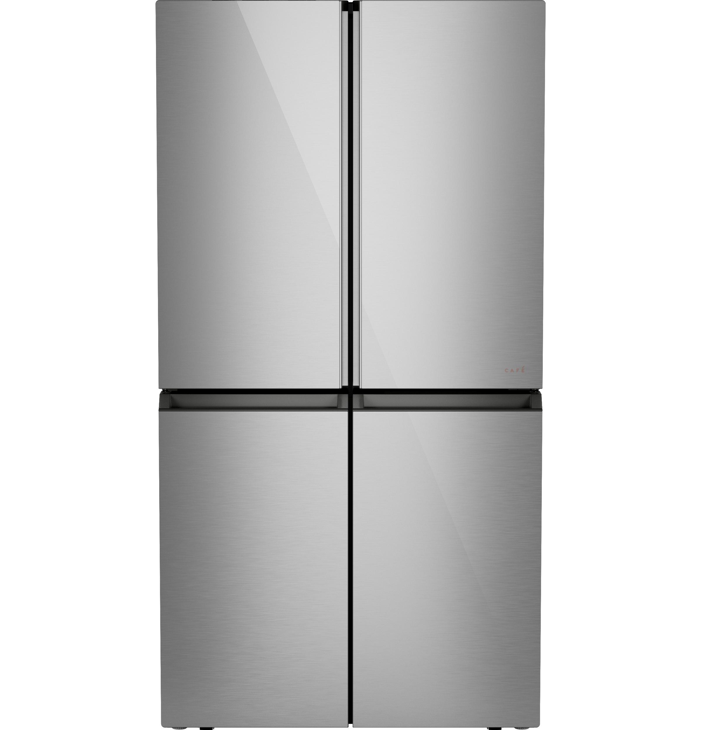 Café™ ENERGY STAR® 28.3 Cu. Ft. Smart Quad-Door Refrigerator in Platinum Glass with Dual-Dispense AutoFill Pitcher