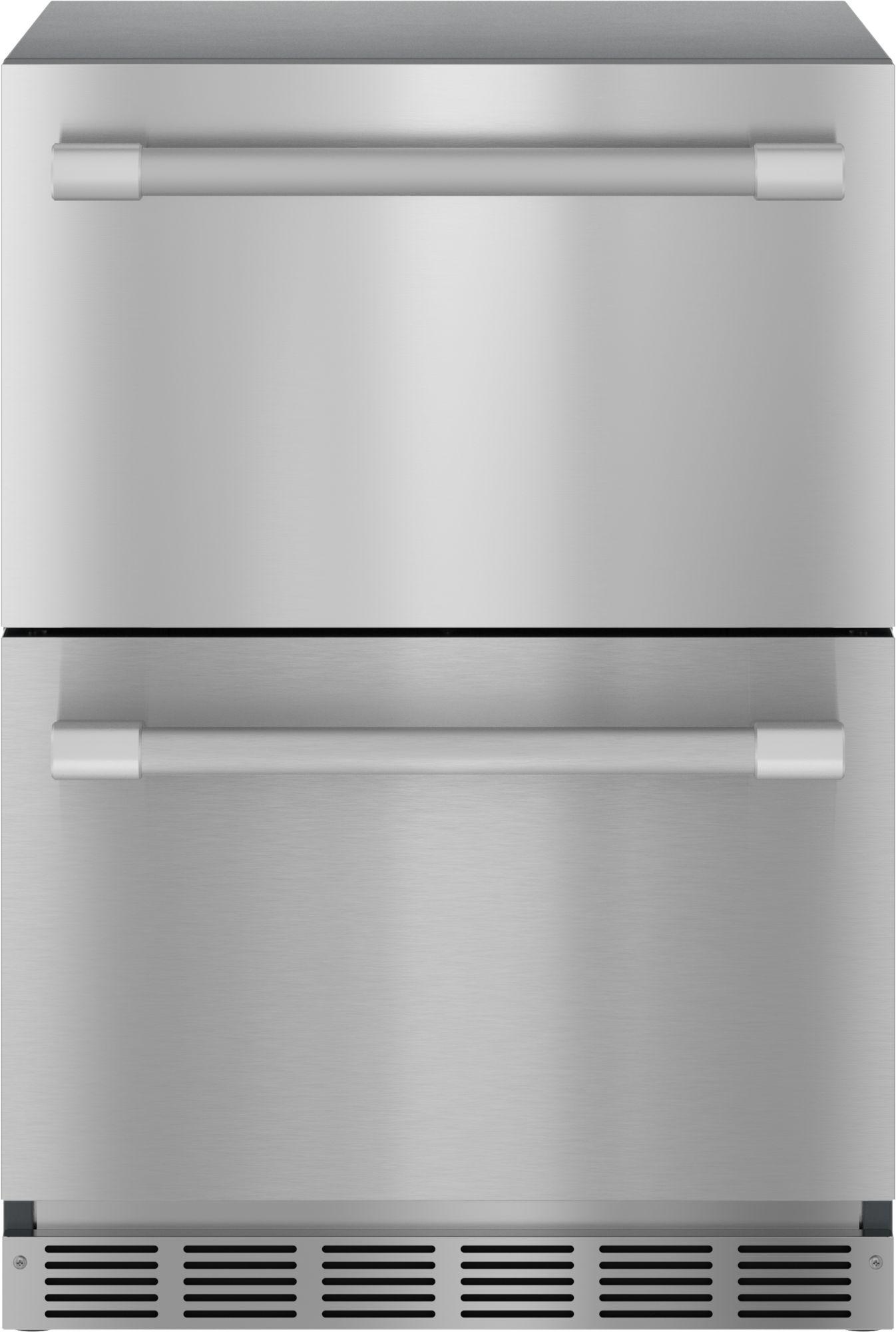 Under Counter Double Drawer Refrigerator 24'' Professional Stainless Steel