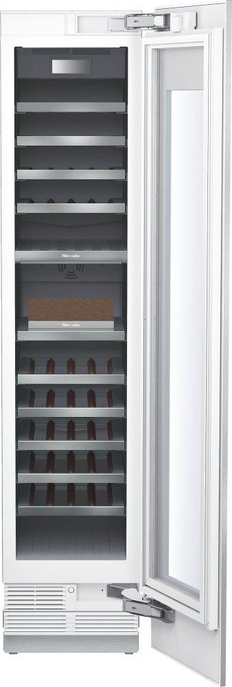 Built-in Wine Cooler with Glass Door 18'' Panel Ready