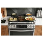 GE Profile GE Profile™ 30" Smart Slide-In Front-Control Gas Fingerprint Resistant Range with No Preheat Air Fry