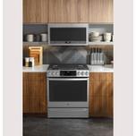 GE Profile GE Profile™ 30" Smart Slide-In Front-Control Gas Fingerprint Resistant Range with No Preheat Air Fry