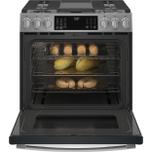 GE Profile GE Profile™ 30" Smart Slide-In Front-Control Gas Fingerprint Resistant Range with No Preheat Air Fry