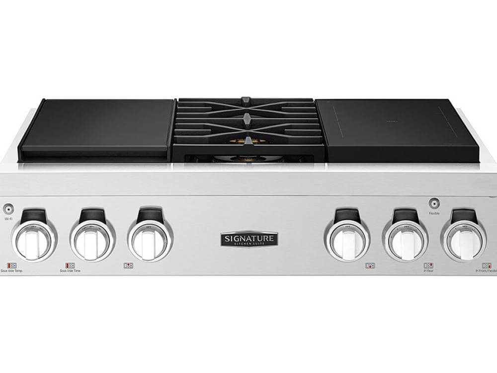 36-inch Dual-Fuel Pro Rangetop with Sous Vide and Induction