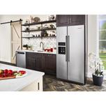 KitchenAid 22.6 cu ft. Counter-Depth Side-by-Side Refrigerator with Exterior Ice and Water and PrintShield™ finish