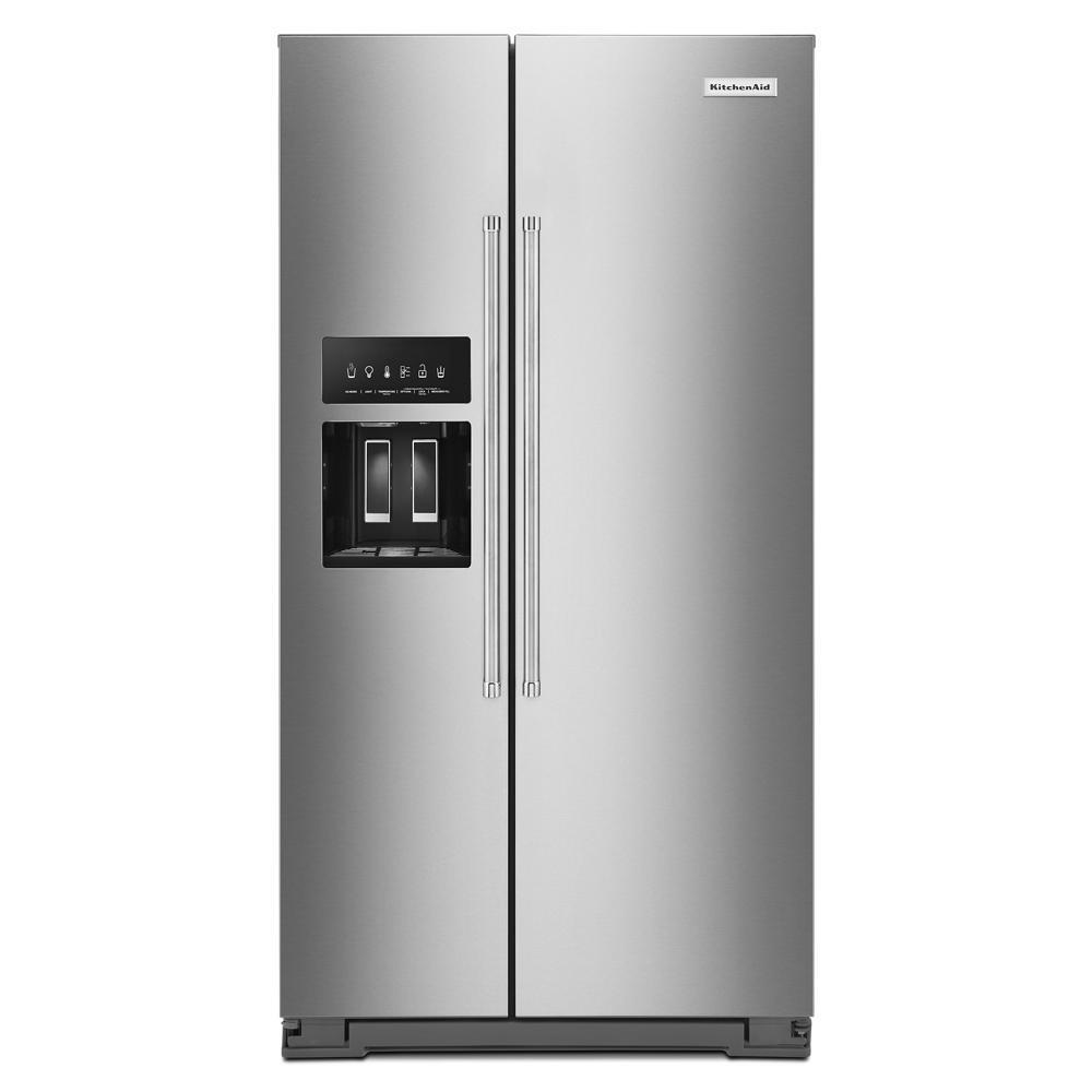 19.9 cu ft. Counter-Depth Side-by-Side Refrigerator with Exterior Ice and Water and PrintShield™ finish