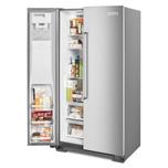 KitchenAid 22.6 cu ft. Counter-Depth Side-by-Side Refrigerator with Exterior Ice and Water and PrintShield™ finish