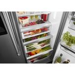 KitchenAid 22.6 cu ft. Counter-Depth Side-by-Side Refrigerator with Exterior Ice and Water and PrintShield™ finish