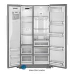 KitchenAid 22.6 cu ft. Counter-Depth Side-by-Side Refrigerator with Exterior Ice and Water and PrintShield™ finish