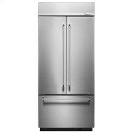 20.8 Cu. Ft. 36" Width Built In Stainless Steel French Door Refrigerator with Platinum Interior Design