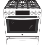 GE Profile GE Profile™ 30" Smart Slide-In Front-Control Gas Fingerprint Resistant Range with No Preheat Air Fry