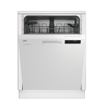 Beko Tall Tub White Dishwasher, 14 place settings, 48 dBa, Front Control